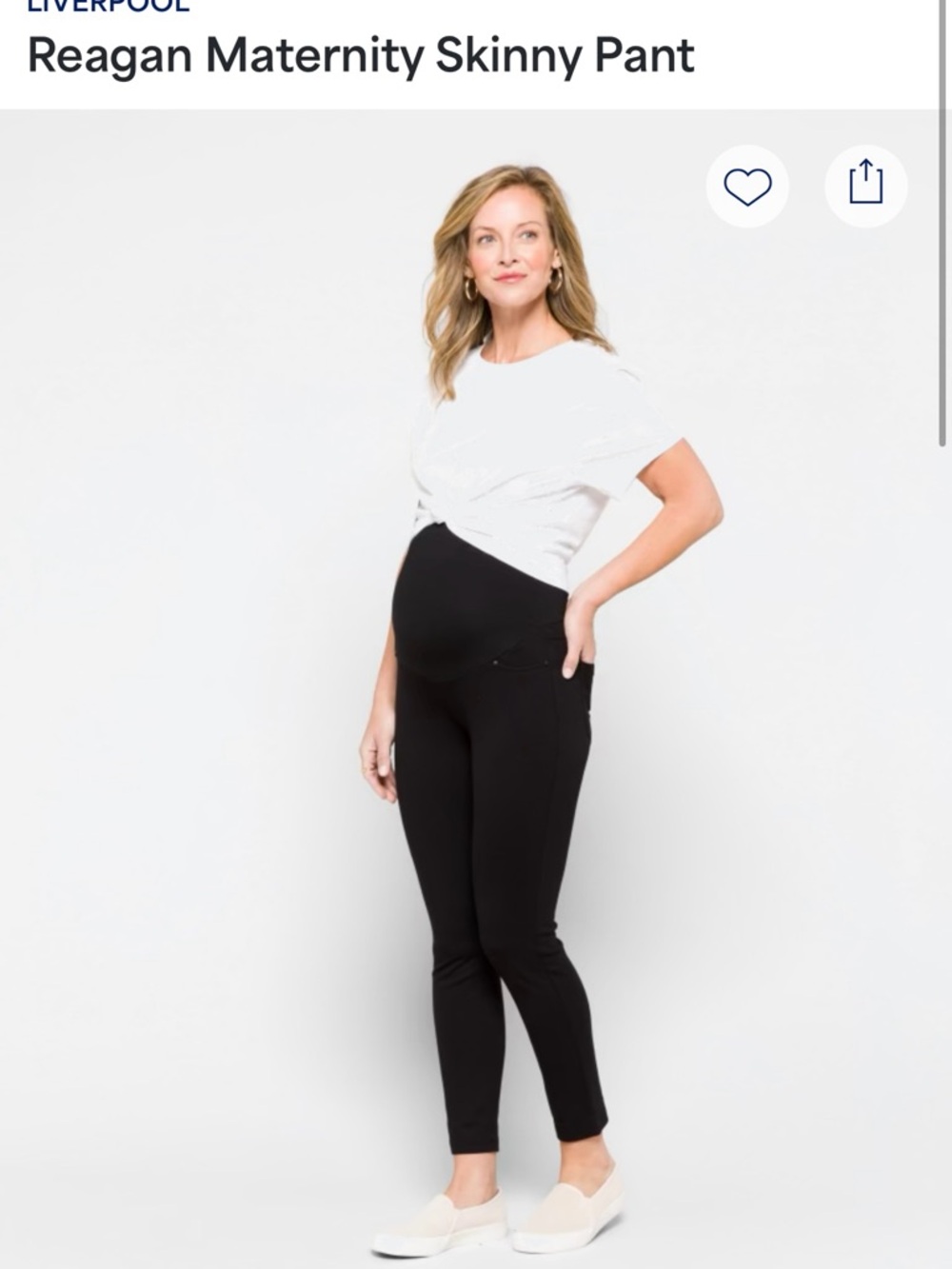 Liverpool Maternity Skinny Ponte Pants - Black